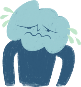 Colored Pencil Stressed Character